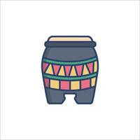 A colorful pot with a lid on it vector