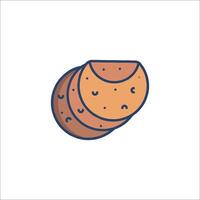 A cookie icon with a smiley face vector