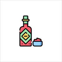 A bottle of ketchup and a container of mustard vector