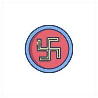 A symbol of the letter f in a circle vector