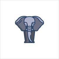 An elephant head icon on a white background vector