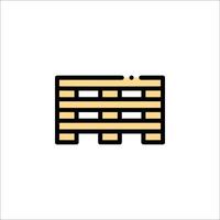 A wooden pallet icon on a white background vector
