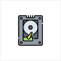 A hard drive icon on a white background vector