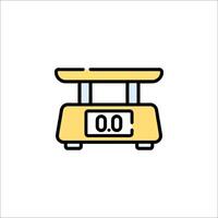 A scale with a time on it vector