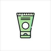 A tube of toothpaste icon in a line style vector