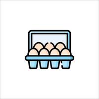 Eggs in a box icon vector