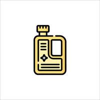 A bottle of liquid on a white background vector