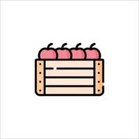 Apple pie icon illustration vector