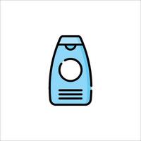 A blue bottle of detergent on a white background vector