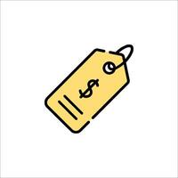 A price tag with a dollar sign on it vector