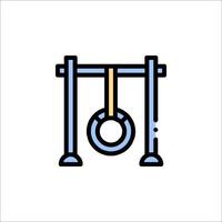A playground swing icon on a white background vector