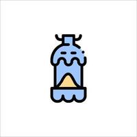 A blue bottle with a lid on it vector