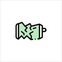 A broken phone icon on a white background vector