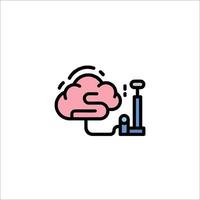 Brain icon, illustration vector