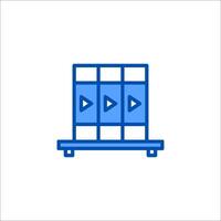 A blue icon of a player vector