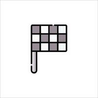 A checkerboard flag icon on a white background vector
