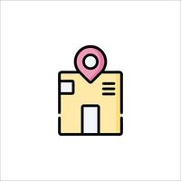 A map pin icon on a white background vector