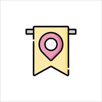 A pin on a map with a location marker vector