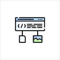 A computer screen with a file icon vector