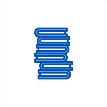 A stack of books icon on a white background vector