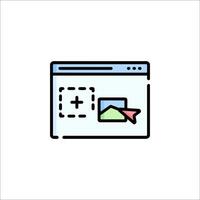 A web page with a picture of a person on it vector