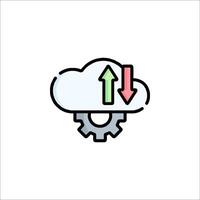 Cloud computing icon illustration vector