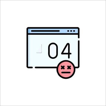 A computer screen with a 40 and a smiley face vector