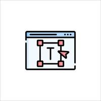 A computer screen with a red arrow pointing to it vector