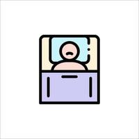 A man in bed with a pillow and a pillow vector