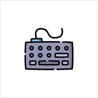 A computer keyboard icon on a white background vector
