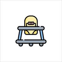 Baby high chair icon illustration vector