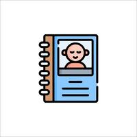 A notebook with a baby on it vector