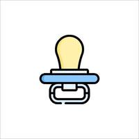 A pacifier icon on a white background vector