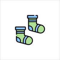 Two socks on a white background vector