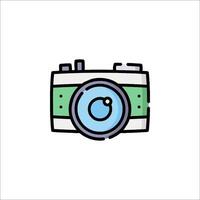 A camera icon on a white background vector