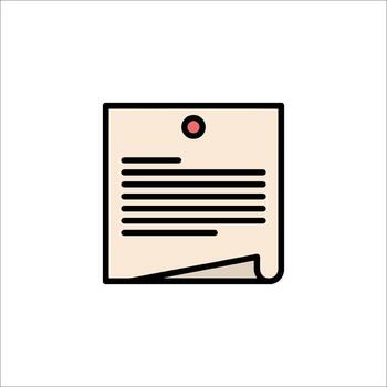 A document icon with a red dot on it vector