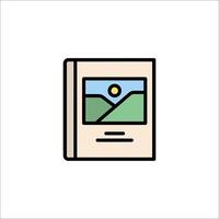 A book with a mountain in the background vector