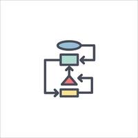A line icon of a computer with a computer and a computer vector