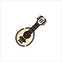 A guitar icon on a white background vector