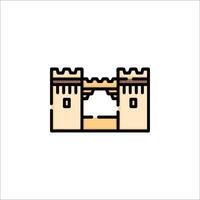 An icon of a castle on a white background vector