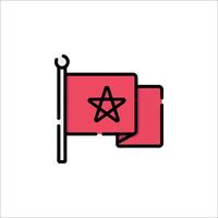 Morocco flag icon illustration vector