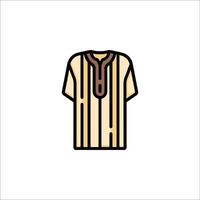 An illustration of a shirt with a collar vector