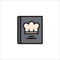 A chef's hat on a book icon vector