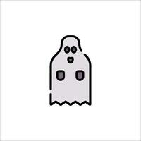 A ghost icon on a white background vector