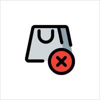 A shopping bag with a red cross on it vector
