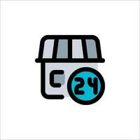 A logo for a 24 hour store vector