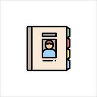 A person is in a folder icon vector