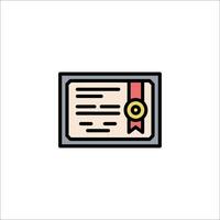 A certificate icon on a white background vector