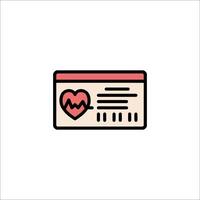 A medical card with a heart on it vector