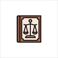 A justice scale icon on a white background vector